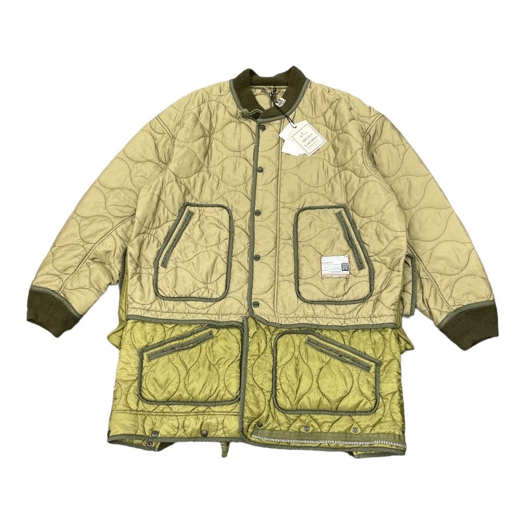 ミハラヤスヒロ 22SAW ボトム レイヤード キルティングコート ジャケット