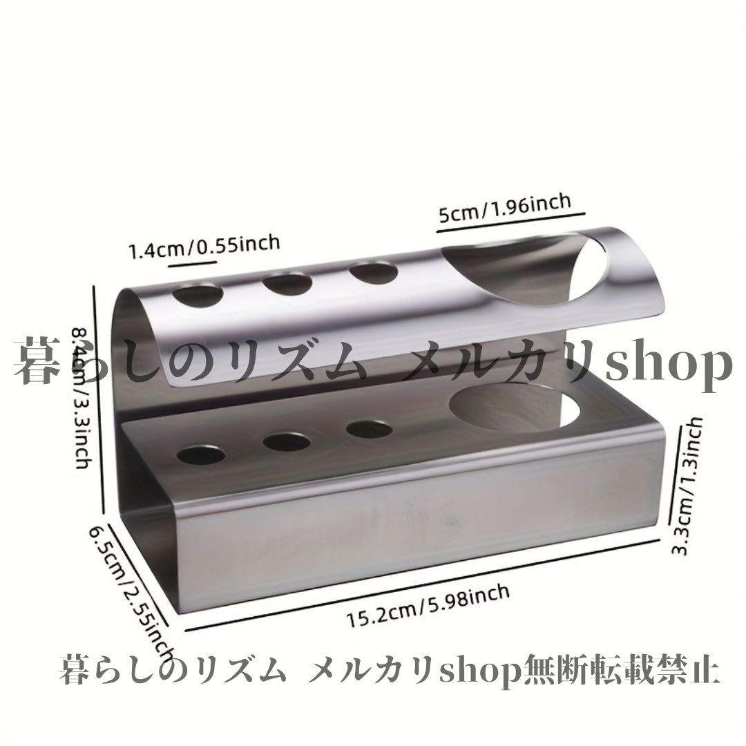 歯ブラシ立て ステンレス製 フリースタンド歯ブラシホルダー バスルームオーガナイザー ドリル不要 接着剤 ネジ取り付け 頑丈 衛生的 カウンタートップ キャビネット収納 歯磨き粉 ブラシ リップグロス用 モダン シルバー