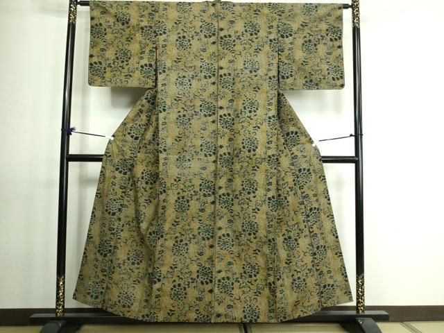 平和屋着物▽上質な紬 単衣 草花文 正絹 逸品 DAAV9536sf - メルカリ 