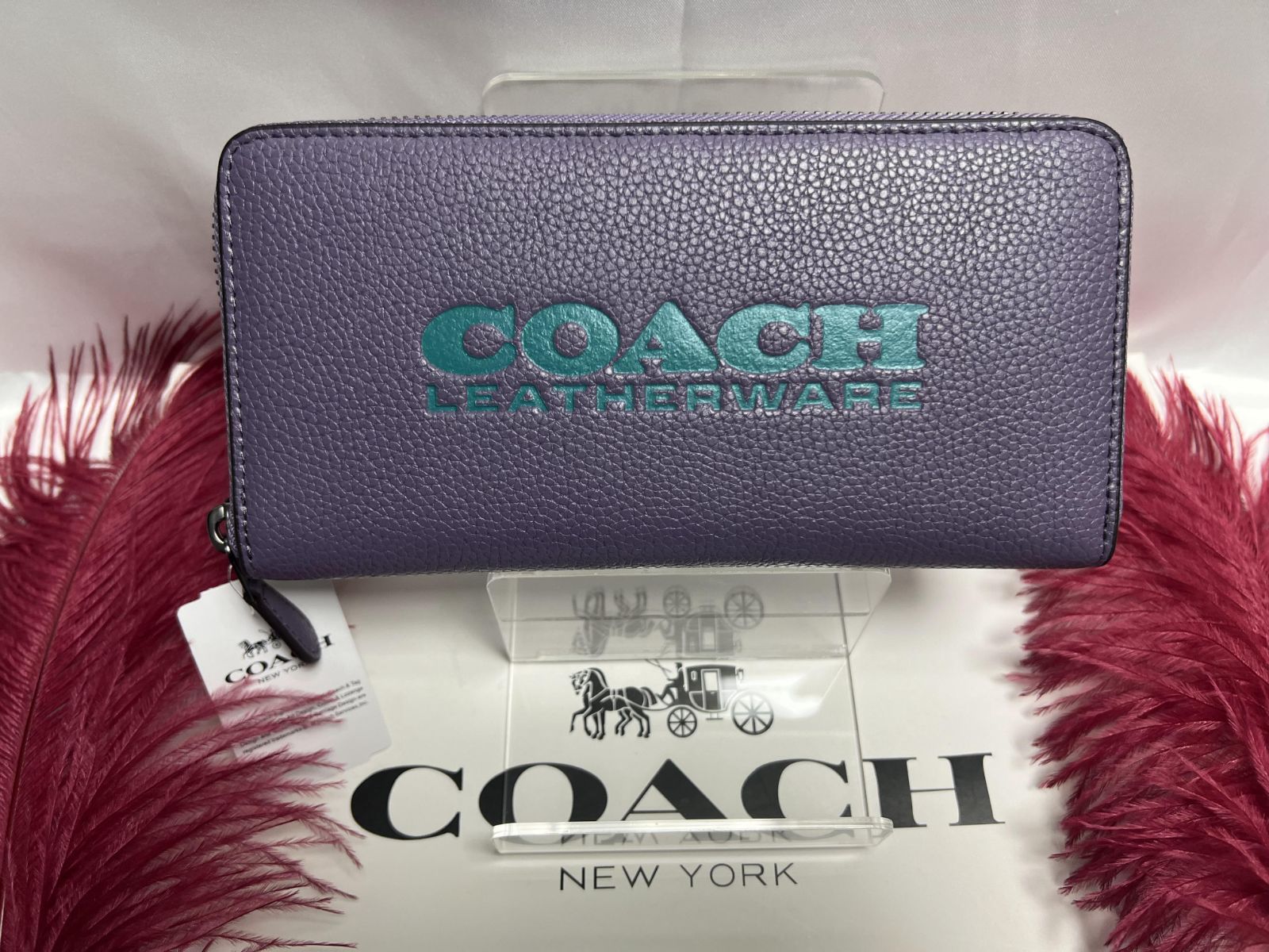 コーチ 長財布 COACH 財布 アコーディオン ラウンドファスナー ロング