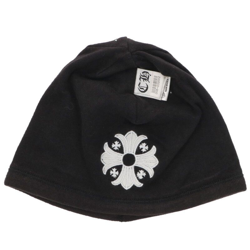 クロムハーツ CH刺繍 ニット帽 ブラック ビーニー キャップ 帽子