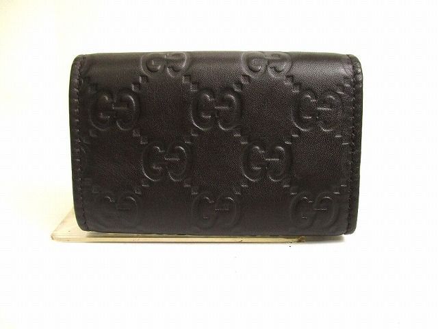 グッチ GUCCI GG シマ レザー インターロッキングG 6連 キーケース キーリング メンズ レディース