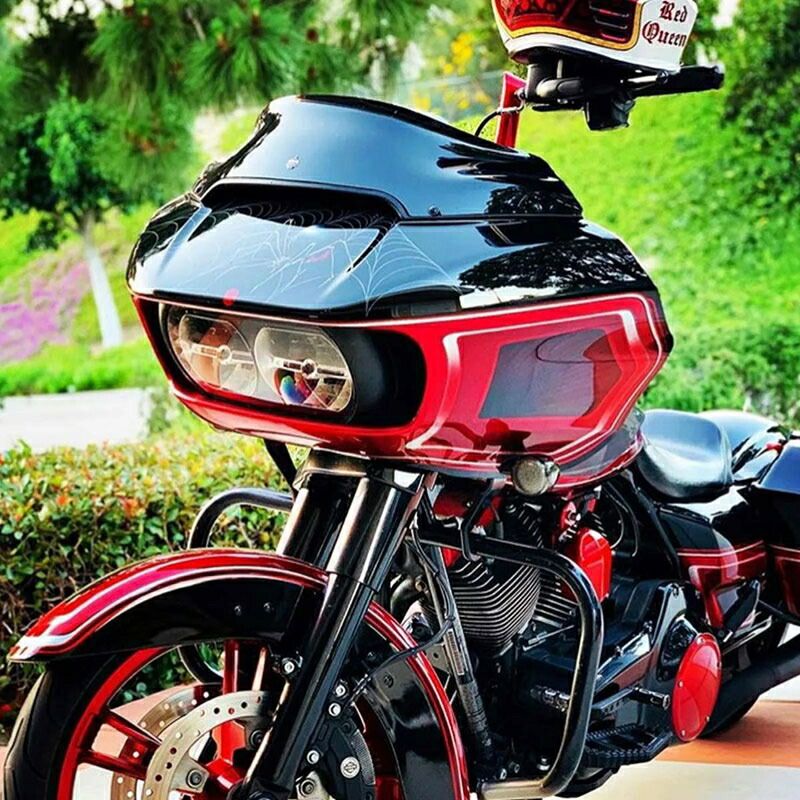 SPORT FLARE ウインドシールド 6インチ ブラック 2015〜24年FLTR 2025〜25年FLTRT BRIGHTFACE_UK