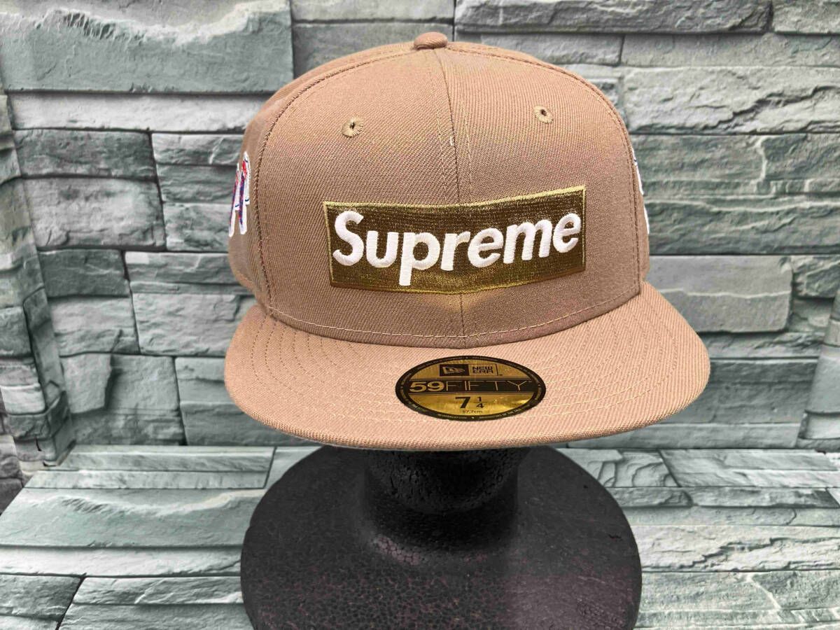 シュプリーム×ニューエラ Supreme×NEW ERA Jerseys Box Logo キャップ ベージュ 57.7cm