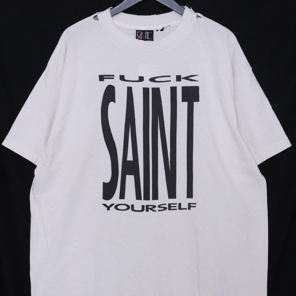 未使用 SAINT MICHAEL SS TEE SAINT YOURSELF WHITE Lサイズ