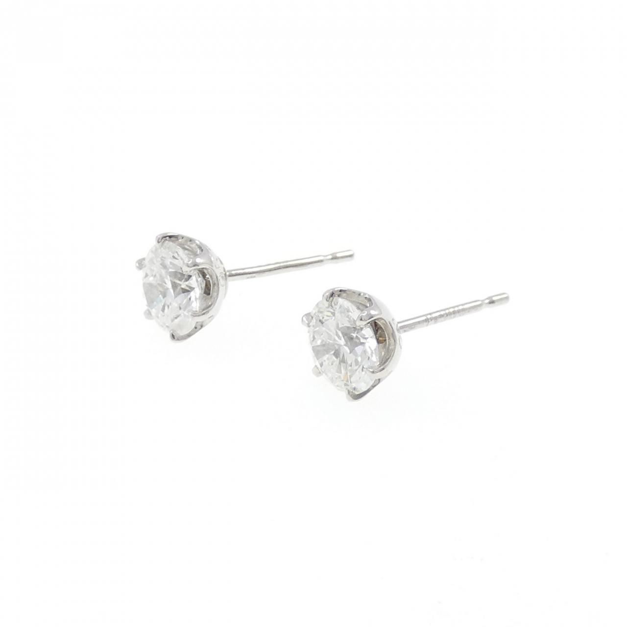 PT900 ダイヤモンド ピアス 0.521CT 0.523CT E-H I1 EXT - メルカリ