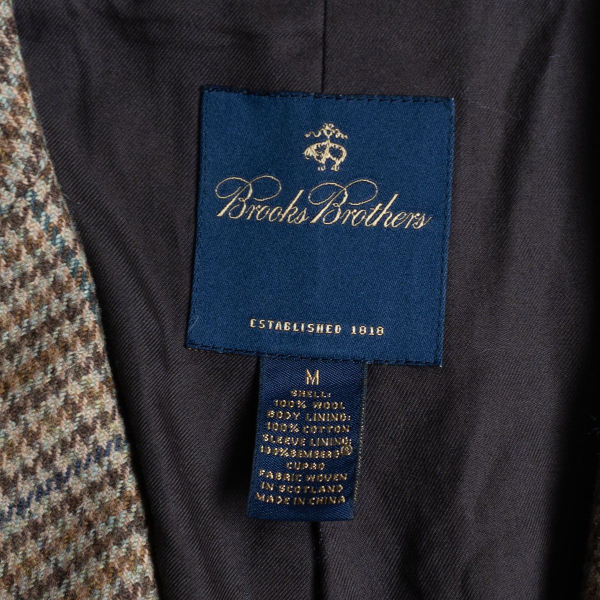 美品】 BROOKS BROTHERS 【ELBOW PATCH TWEED TAILORED JACKET】M