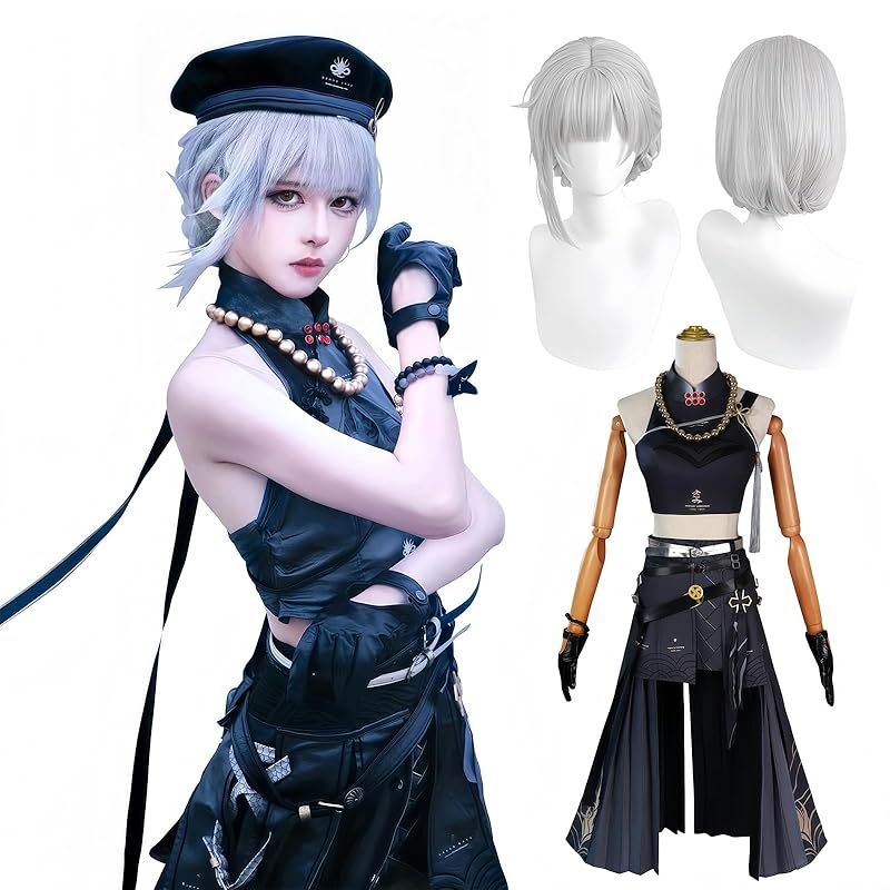 NOKIJP 鳴潮 コスプレ 散華 コスプレ衣装 さんか サンカ めいちょう Wuthering Waves メイチョウ 人気ゲーム コスチューム 撮影 cosplay 散華 XS
