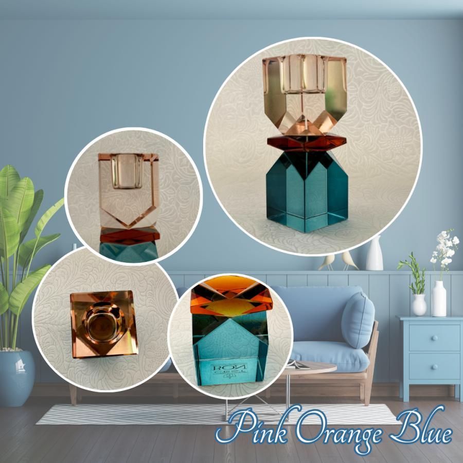 クリスタルキャンドルホルダー 北欧デザイン