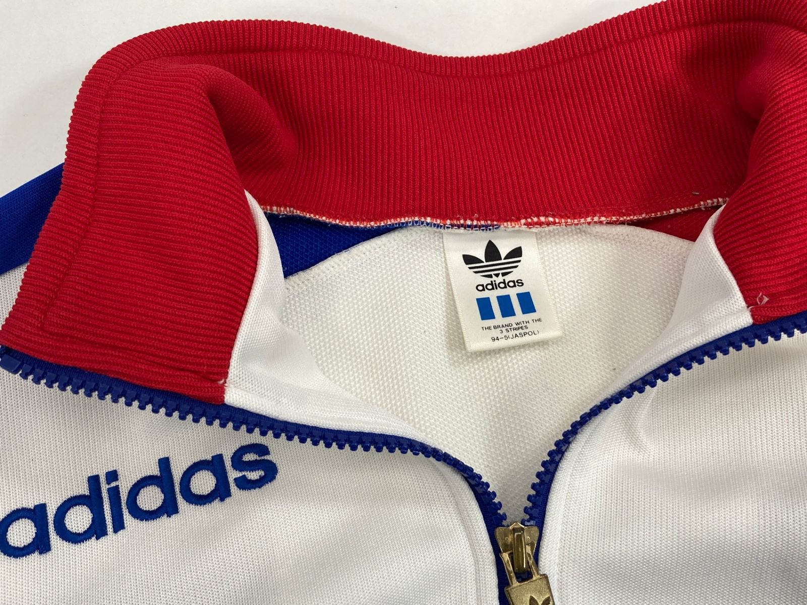 80S adidas アディダス デサント トラックジャケット トリコロール 希少トリコロールカラーエイティーズデサントタグ〉80年代