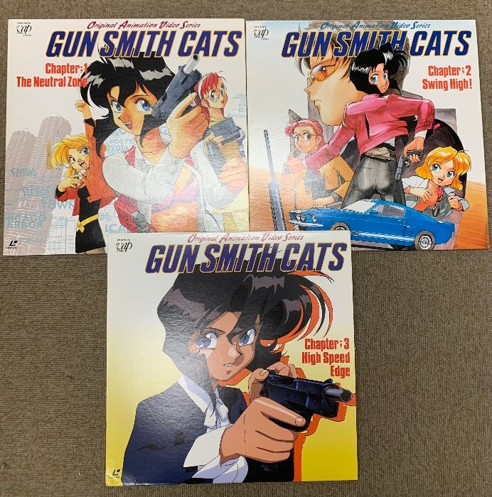 5 LD アニメ GUN SMITH CATS ガンスミスキャッツ 1巻～3巻 バップ レーザーディスク 計3点セット 園田健一