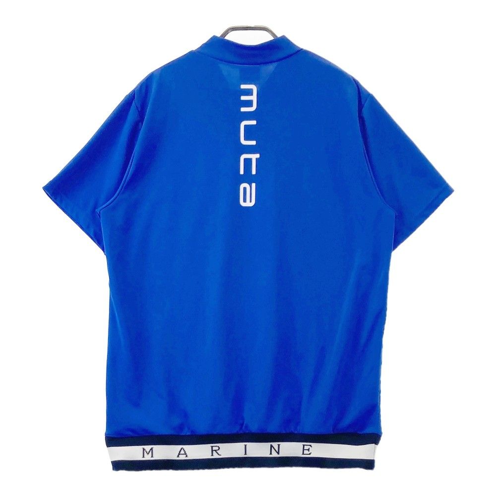 muta モックネックシャツ ブルー ゴルフウェア muta モックネックシャツ ブルー ゴルフウェア