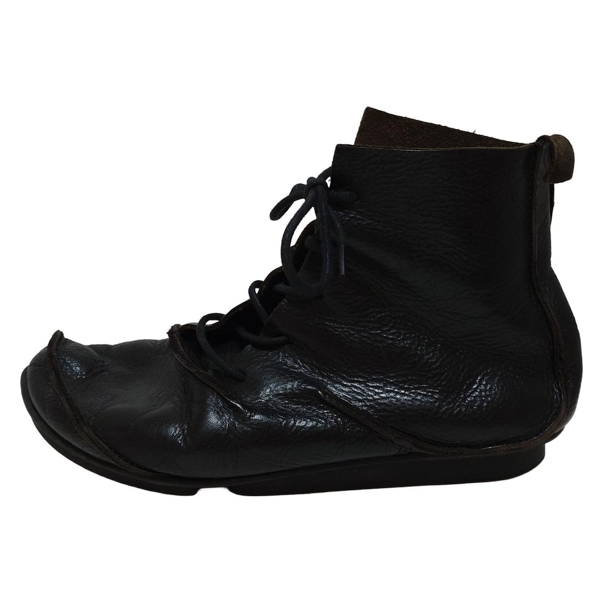 trippen 黒レザーショートブーツ trippen トリッペン ショートブーツ BOMB WAX レディース レザー