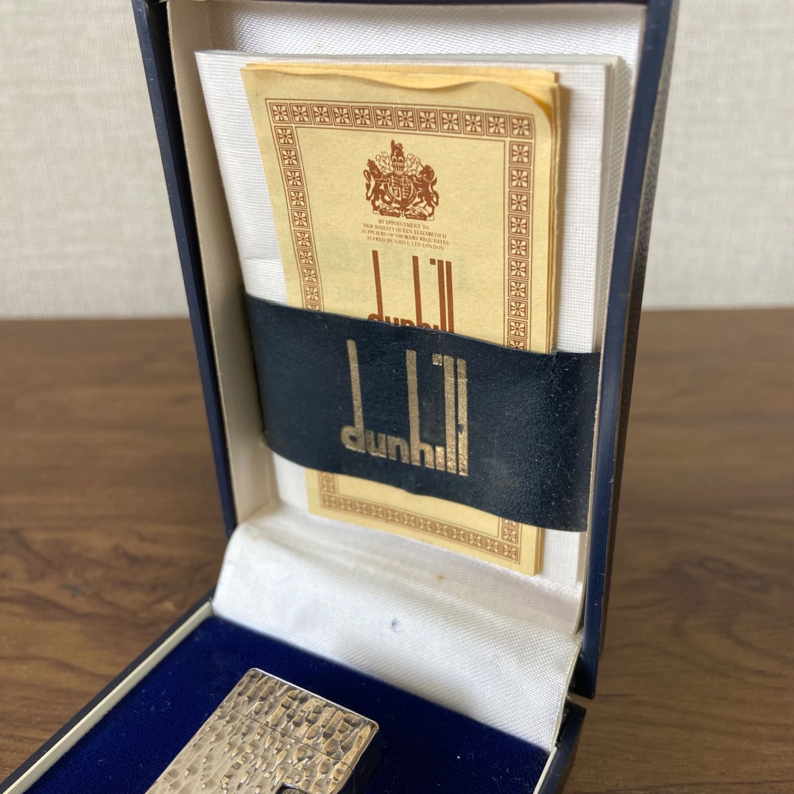 DUNHILL ダンヒル ライター シルバーカラー スイス製 火花確認済 箱 