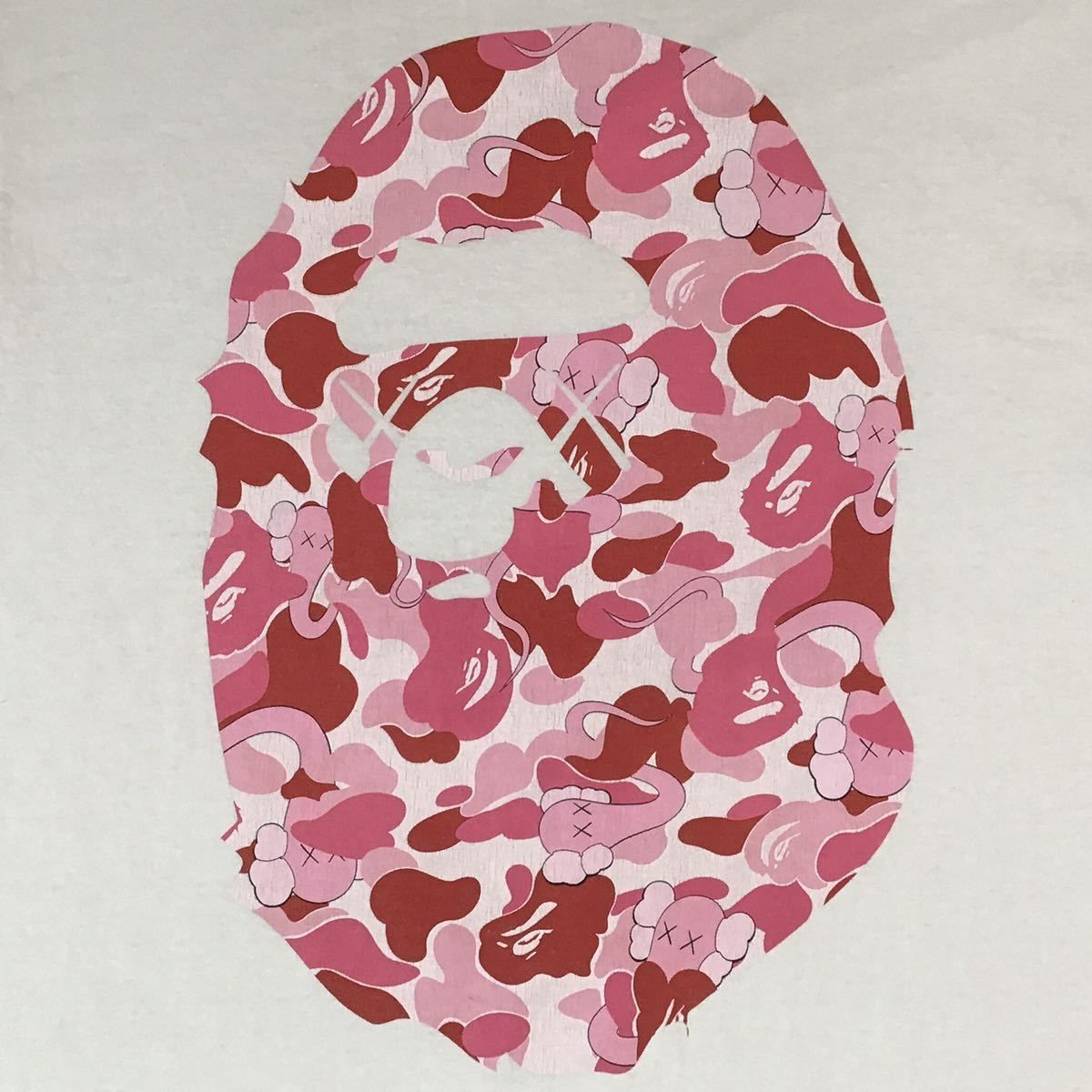 ☆激レア☆ KAWS × BAPE bendy ABC camo pink Big head Tシャツ M 