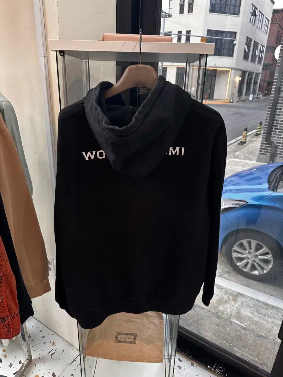 WOOYOUNGMI ウーヨンミ バックロゴ フード付きTシャツ