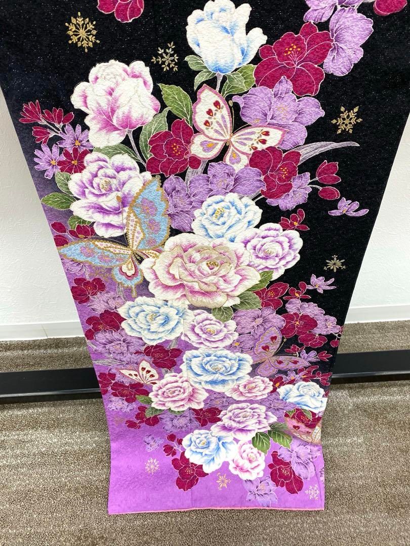 振袖 豪華 ラメ刺繍 金彩 銀通し 紋意匠 身丈167cm 撥水加工済 MO3142 