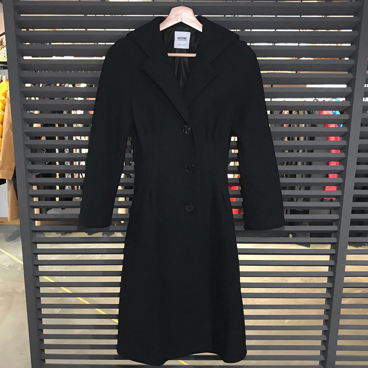 モスキーノ チープアンドシック ロングコート ブラック ウール 40 黒 CHEAP AND CHIC 13653