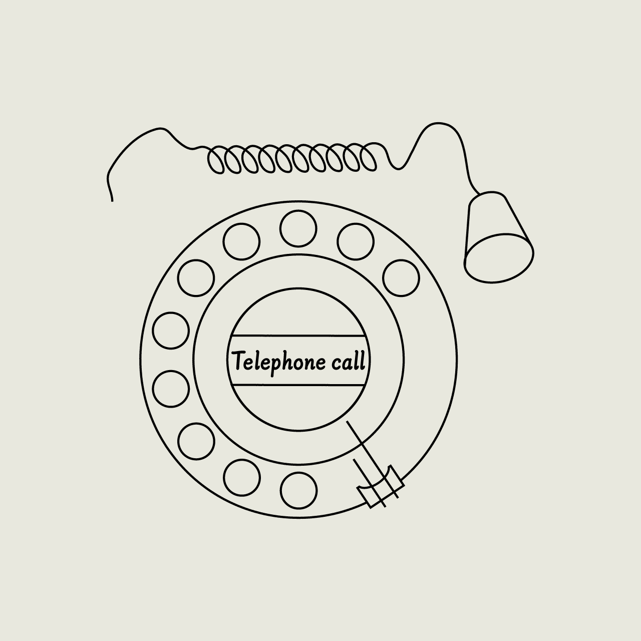 グラフィックロングTシャツ　Telephone call White -Long-