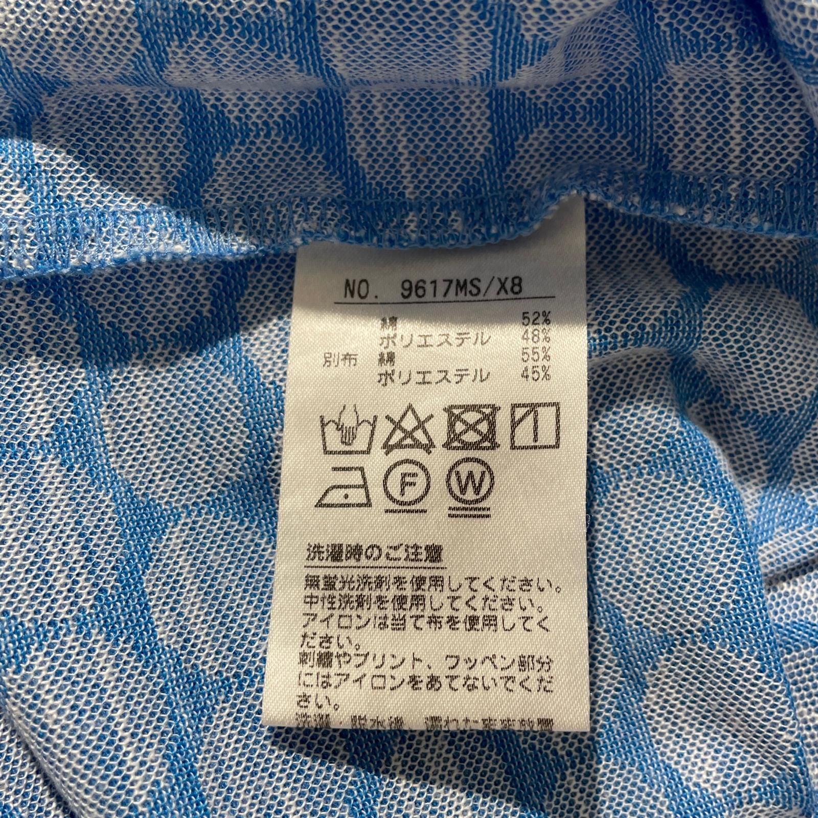 中古 メンズ アンパスィ and per se 半袖ポロシャツ L 青系