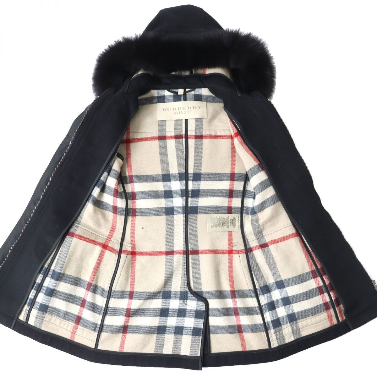 美品△BURBERRY BRIT バーバリーブリット 3873755 裏地ノバチェック柄