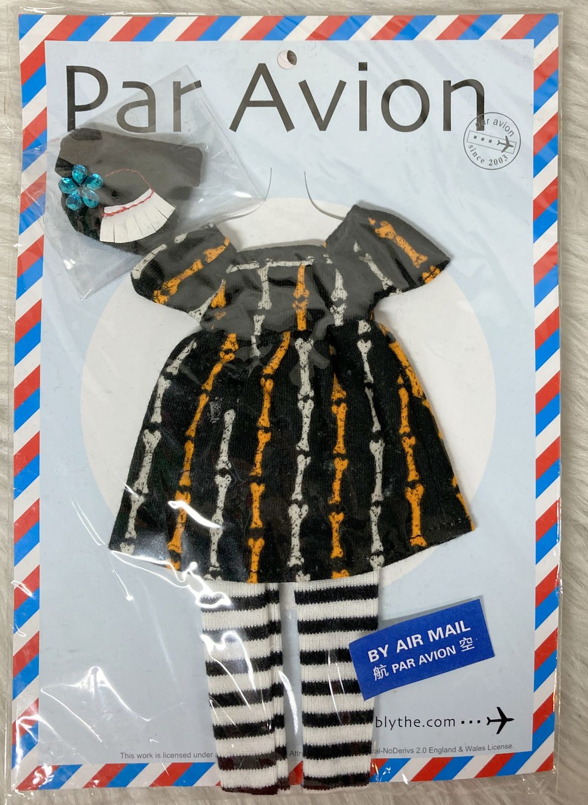 Par Avion ドール衣装 ボーン柄ワンピースセット