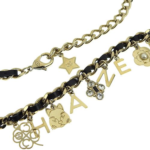CHANEL(シャネル) レザー チェーン ネックレス チョーカー
