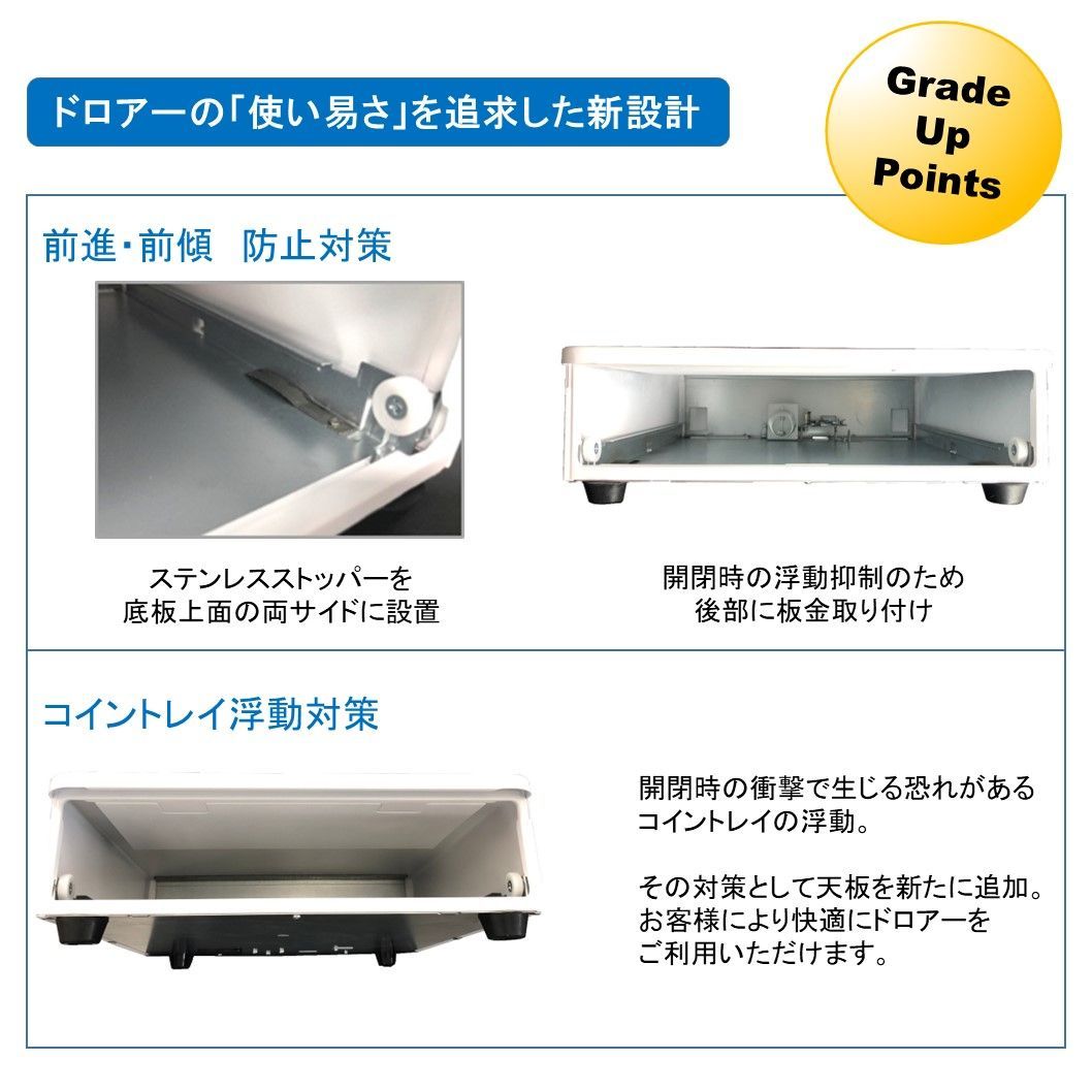手動式 キャッシュドロアー 小型 レジ プッシュ式 ナスコー公式ストア