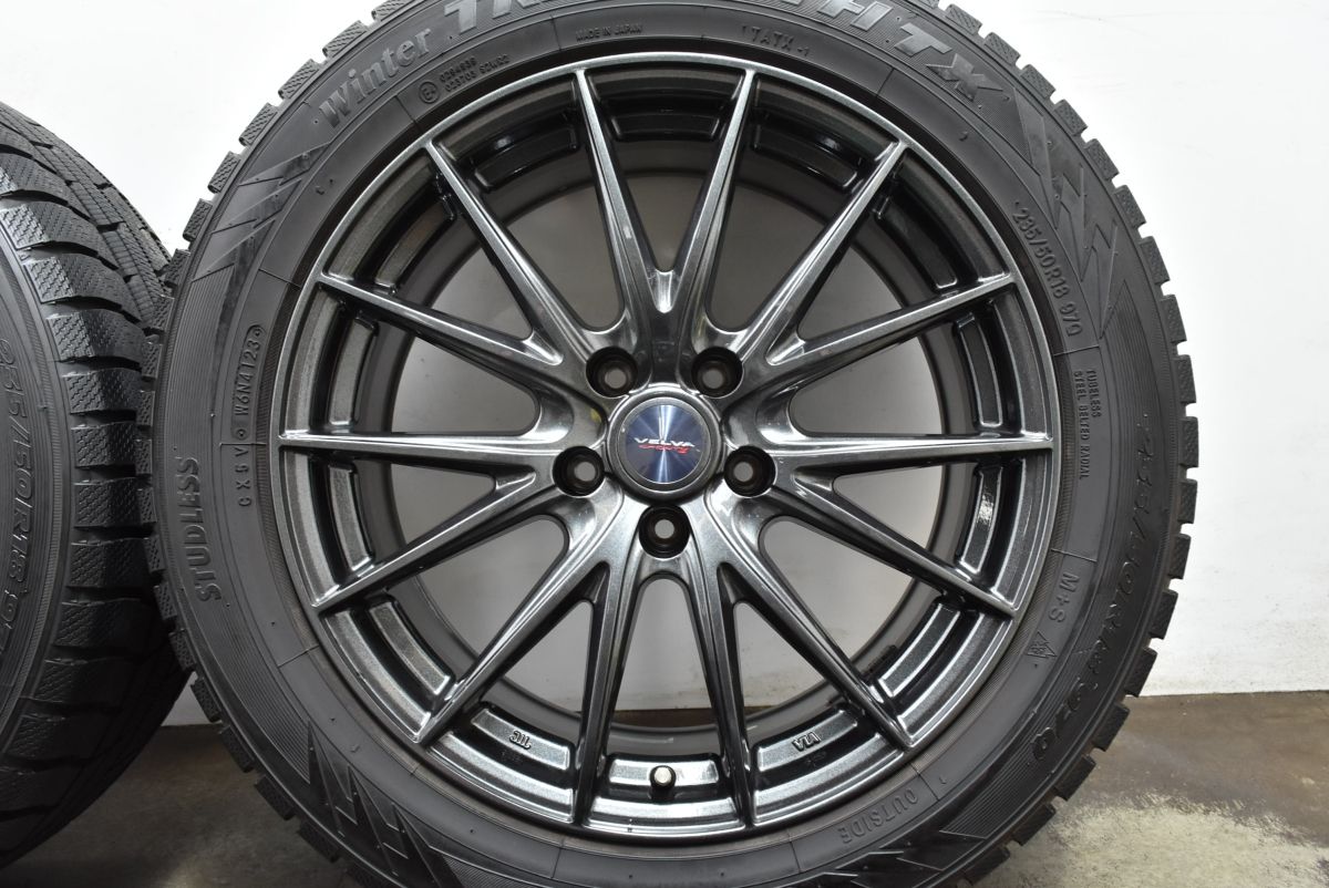 バリ溝 ヴェルヴァ 18in 7.5J 38 PCD114.3 トーヨー ウィンタートランパスTX 235 50R18 アルファード スカイライン レヴォーグ FFCRYSTALESIA_COM