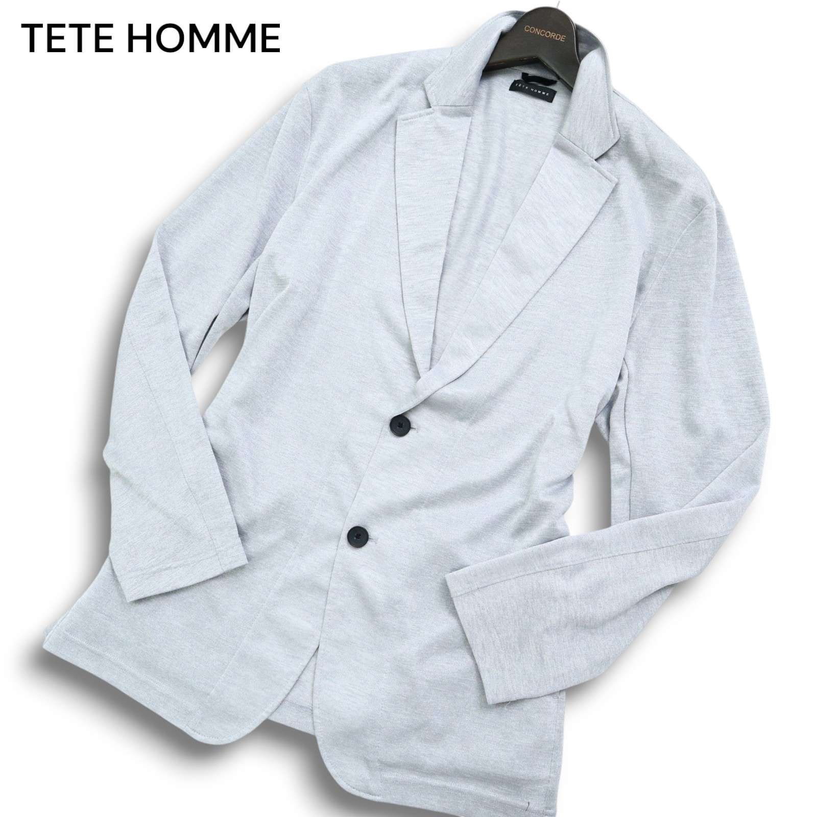 ◎極美品 テットオム サマーニットテーラード M スタンドカラー ジャケパン 1 TETE HOMME テットオム 春夏☆ ニット テーラード ジャケット