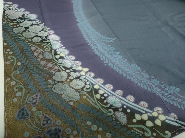 平和屋着物○訪問着 絞り 辻が花 暈し染め 金彩 正絹 逸品 未使用