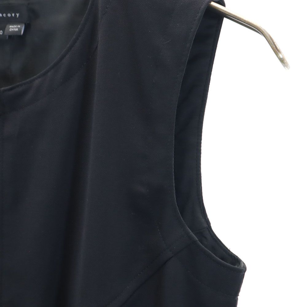 未使用 セオリー ノースリーブ ミニワンピース 0 ブラック theory