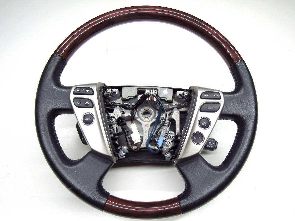 トヨタ 200 クラウン ハイブリッド 後期 純正 ウッドコンビ ハンドル GWS204 ステアリング