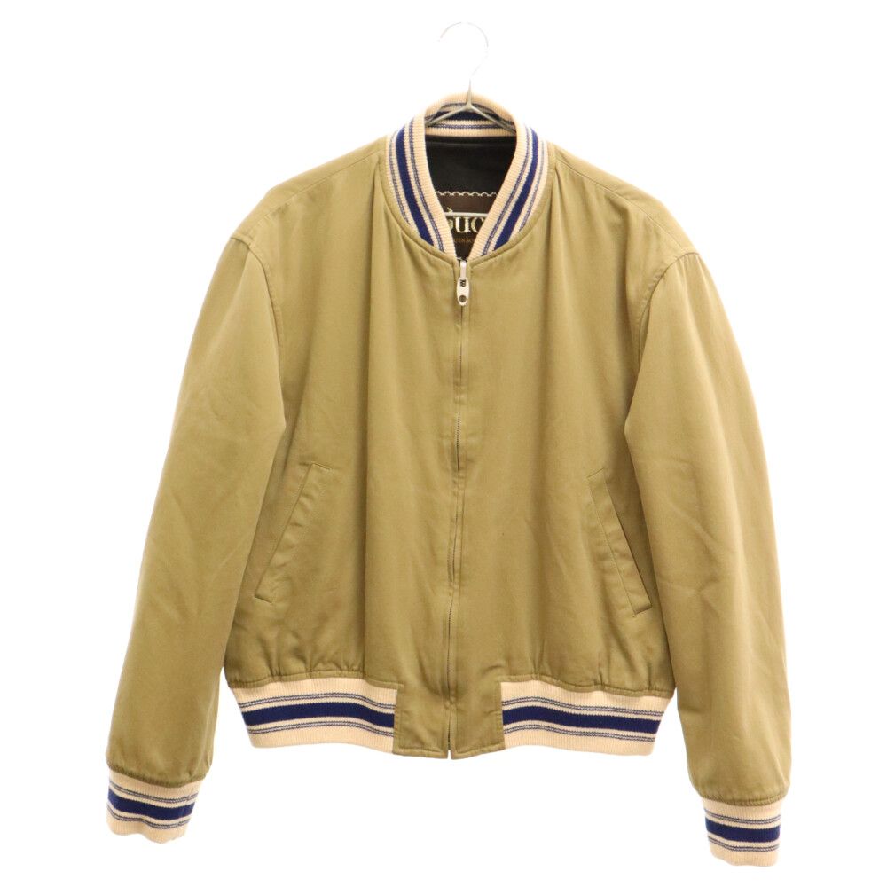 GUCCI (グッチ) 20AW REVERSIBLE BOMBER JACKET リバーシブル ボンバージャケット ブルゾン ブラック/カーキ  609506-ZAEGF - メルカリ