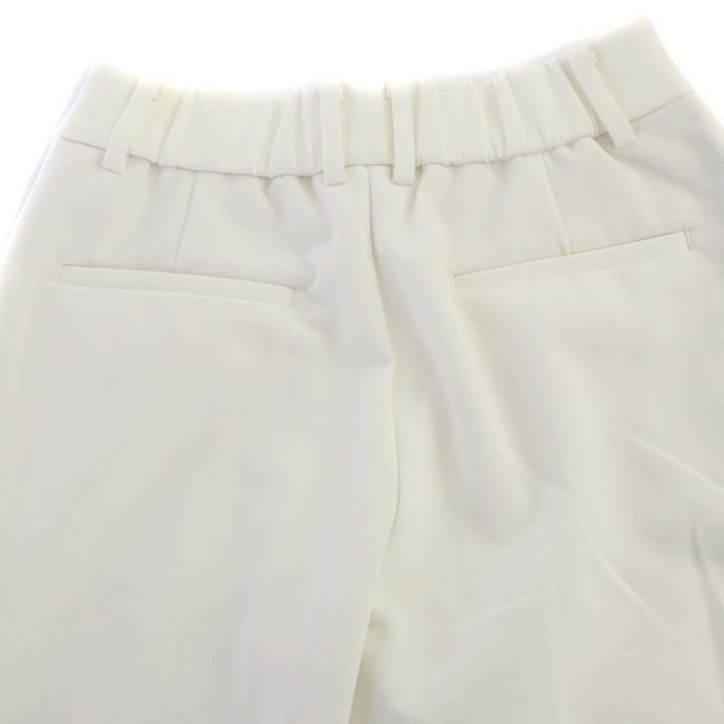プラステ PLST 23AW ワイドパンツ センタープレス S 白 ホワイト