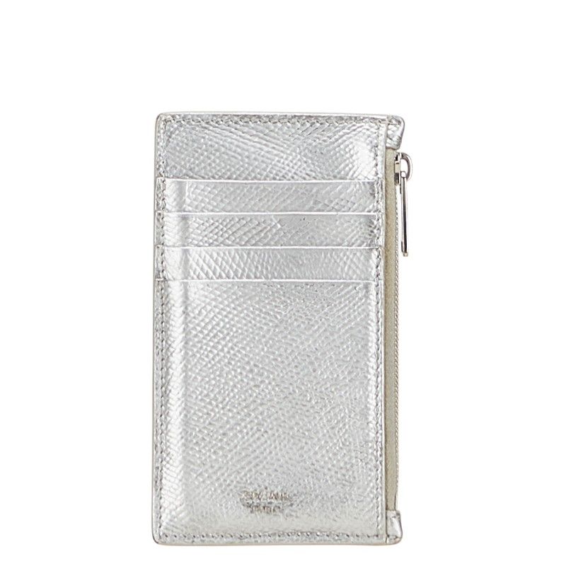 セリーヌ コインケース パスケース フラグメントケース シルバー レザー レディース CELINE 1-0231641