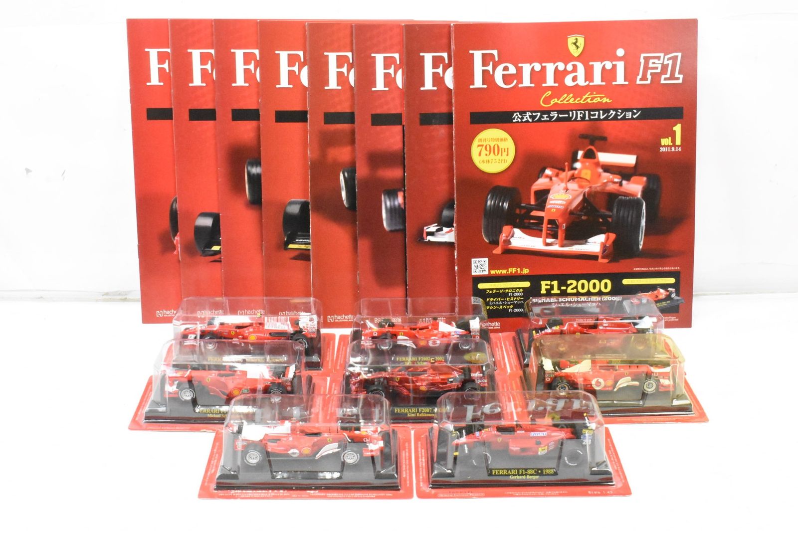 ♥ アシェット 公式フェラーリF1コレクション 1|43 8台セット スポーツカー 車 フィギュア IT09125XVH9L-D-J024-byebye