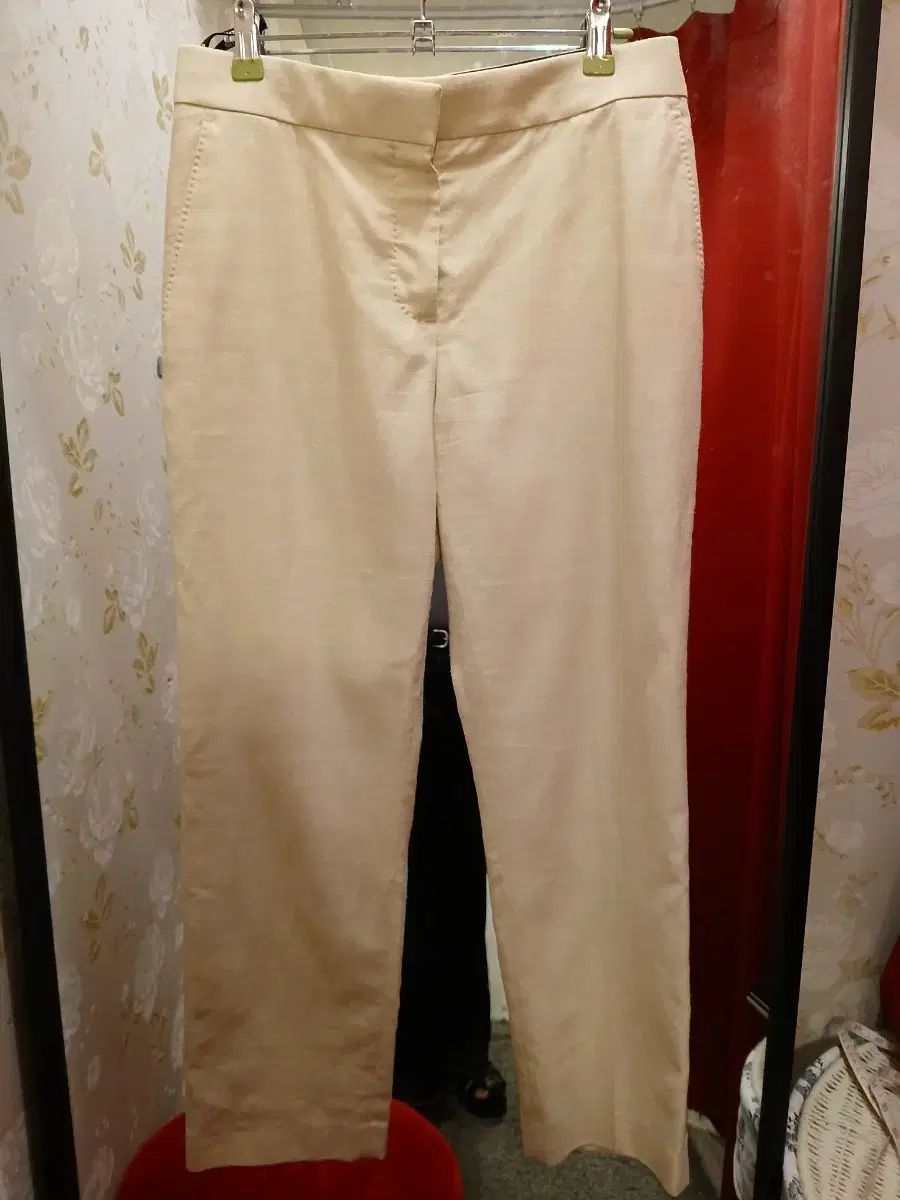 6 12 BURBERRY バーバリー リネン スラックス 29 サイズ