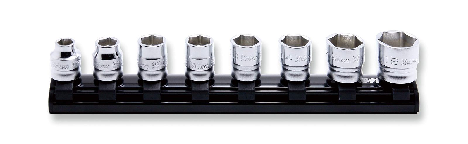 9.5mm サイズ 8 10 11 12 13 14 17 19_Style 8ヶ組 山下工業研究所 コーケン Z-EAL 3|8 9.5mm SQ. 6角ソケットレールセット 8ヶ組 RS3400MZ|8