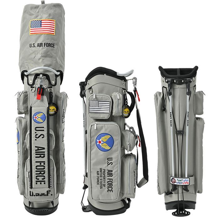 U.S. AIR FORCE ゴルフバッグ・キャディバッグ ARMY BASE COLLECTION アーミーベースコレクション スタンド