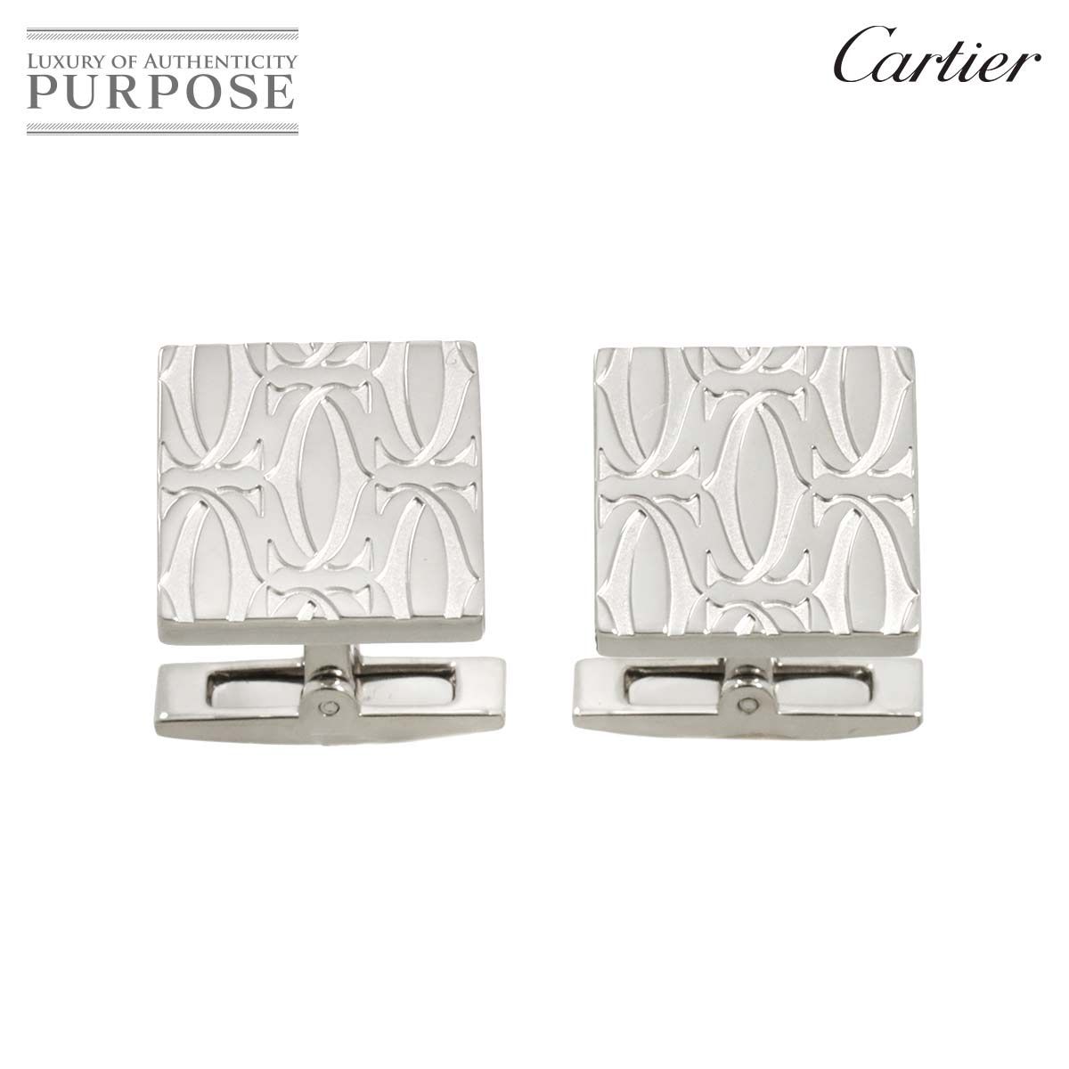 カルティエ Cartier ハッピーバースデー カフス SV シルバー ロゴ 2C