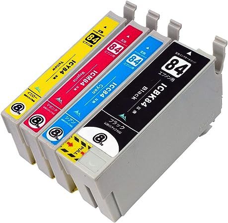 EPSON (エプソン) IC84 大容量4色セット【 IC4CL84 BK/C/M/Y】 IC