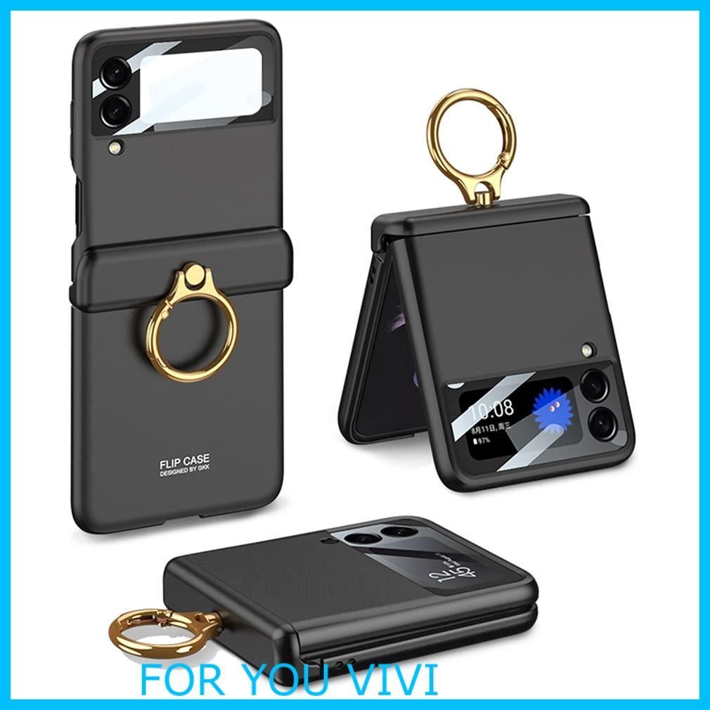 【人気商品】Galaxy Z Flip3 5G ケース リング付き Samsung ギャラクシーZ Flip3 / SC-54B / SCG12 用 スマホケース OURJOY 純正 薄型 ストラップホール付き おしゃれ ヒンジ保護 カバー 落下防止 耐衝撃ケ