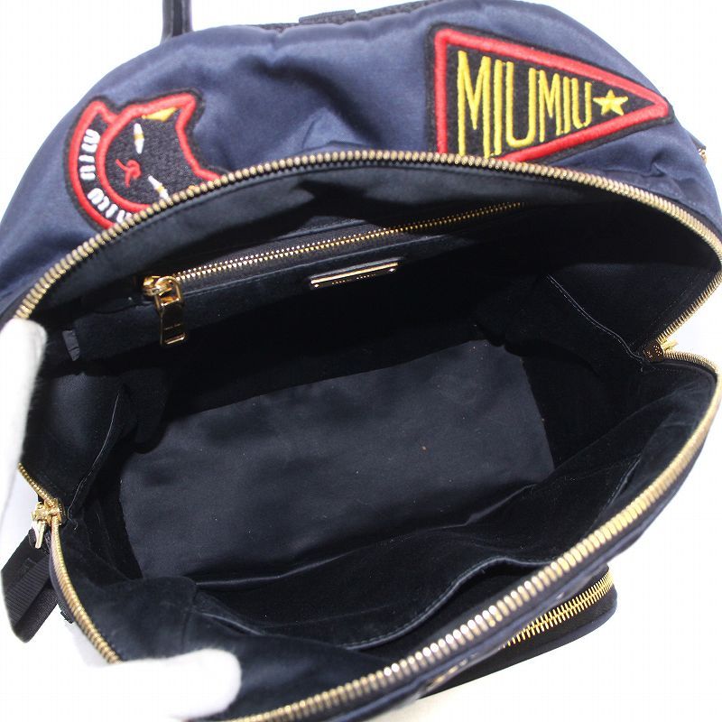 miumiu キャット　ワッペンリュック miumiu キャット ワッペンリュック - メルカリ