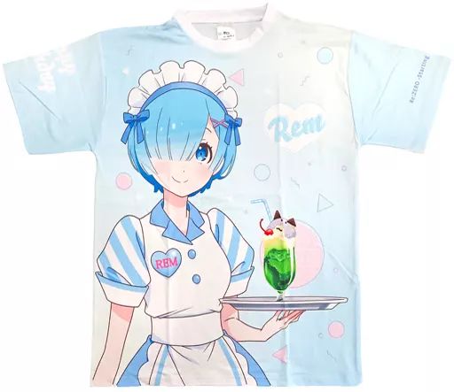 中古】Tシャツ レム フルグラフィックTシャツ ラムとレムの誕生日生活