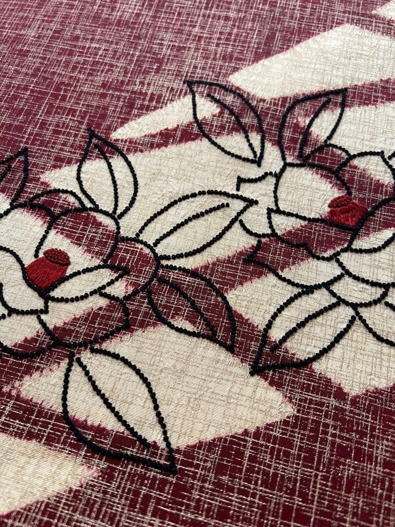 名古屋帯　相良刺繍　椿　染め分け 名古屋帯 相良刺繍 椿 染め分け - メルカリ