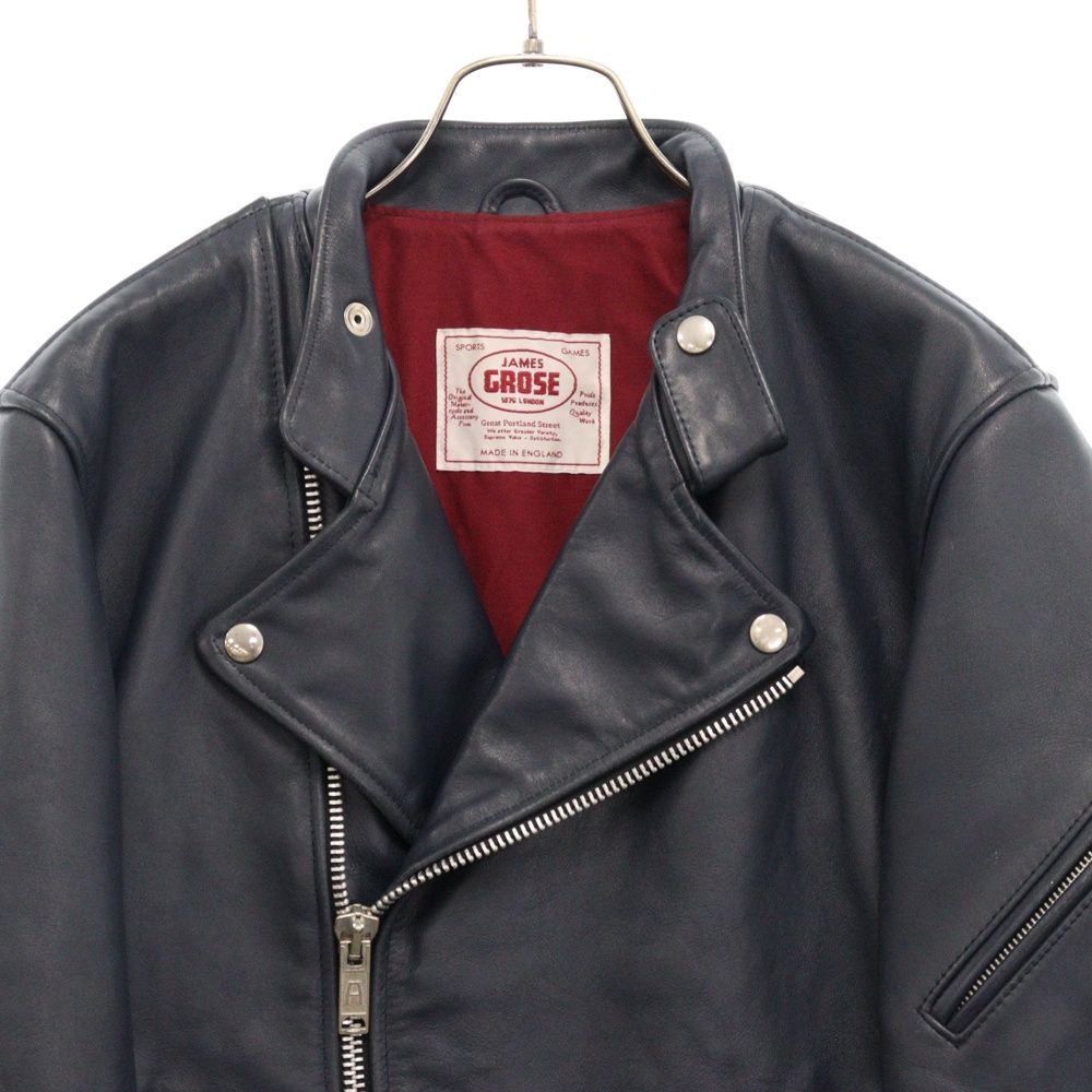 ［最安］JAMESGROSE リカルド 40 セミダブル カウハイドレザー JAMES GROSE (ジェームスグロース) リカルド カウハイド レザー ダブル