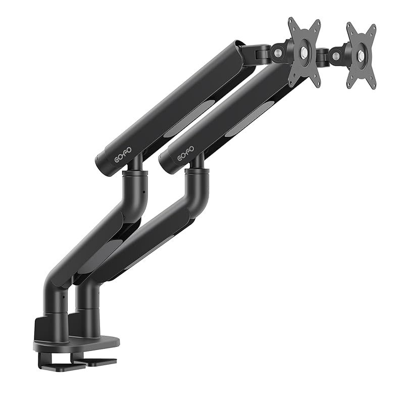 COFO 無重力モニターアーム Pro デュアル 17?40インチ 2.5?14kg対応 角度|高さ調整 ダブルメカニカルスプリング式 デスク設置用 スチール アルミ合金製 2画面 ブラック 1