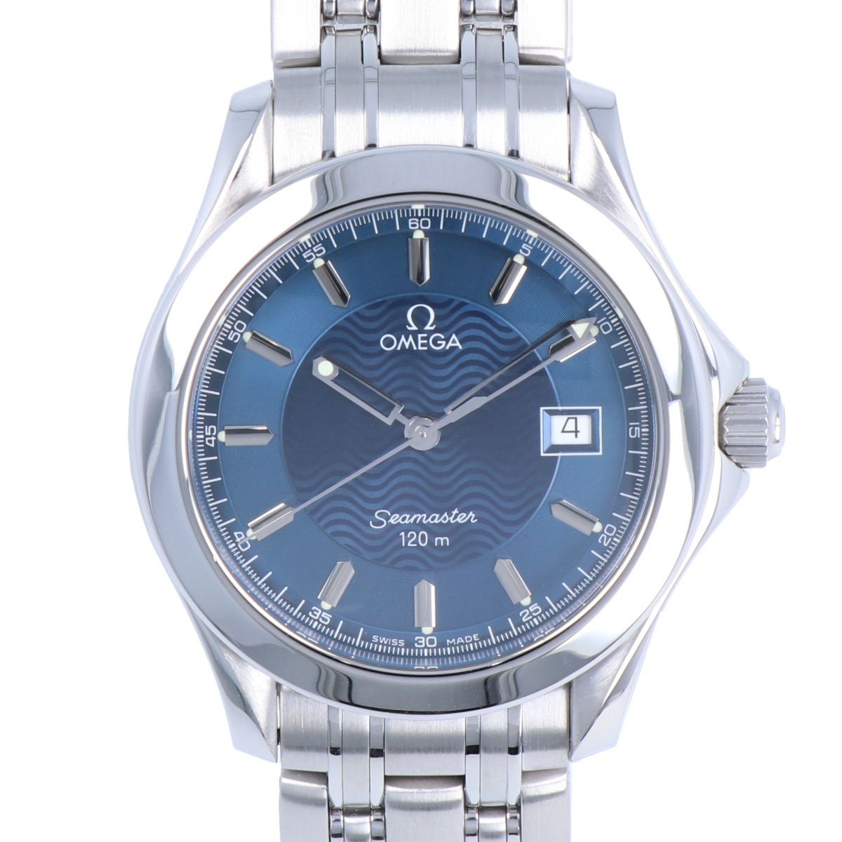 Yves Saint Laurent ブラックレザー時計 不動 YSL イヴサンローラン