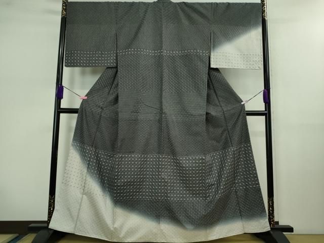 【有名ブランド大集合】 平和屋本店 上 訪問着 紬地 刺し子 総刺繍 名物裂 DZAB0647kh5